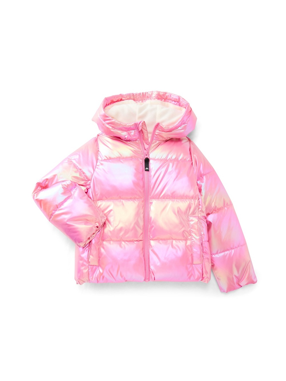 Ozark Trail Girls Pink Iridescent Puffer Jacket With Hood Size XL Winter Coat